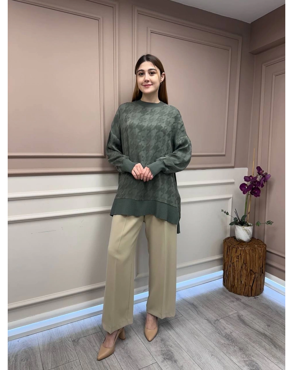 Nuss Triko 25Y3009 Haki Tunik