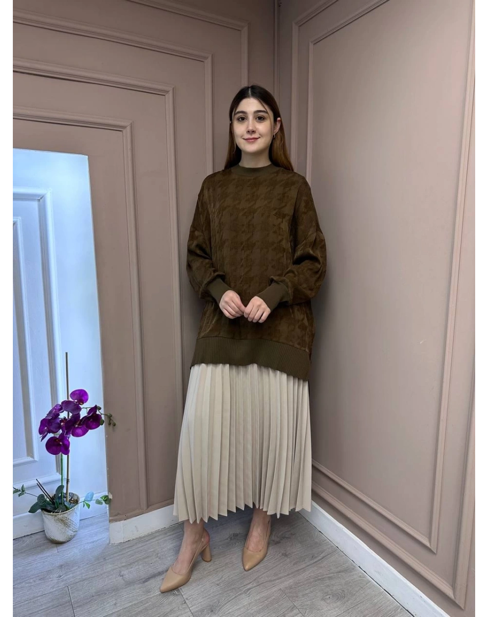 Nuss Triko 25Y3009 Kahve Tunik