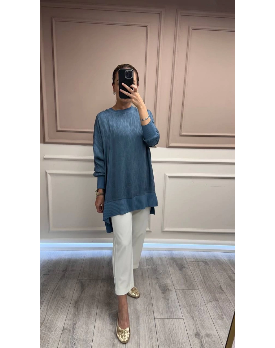 Nuss Triko 25Y3009 Mavi Tunik