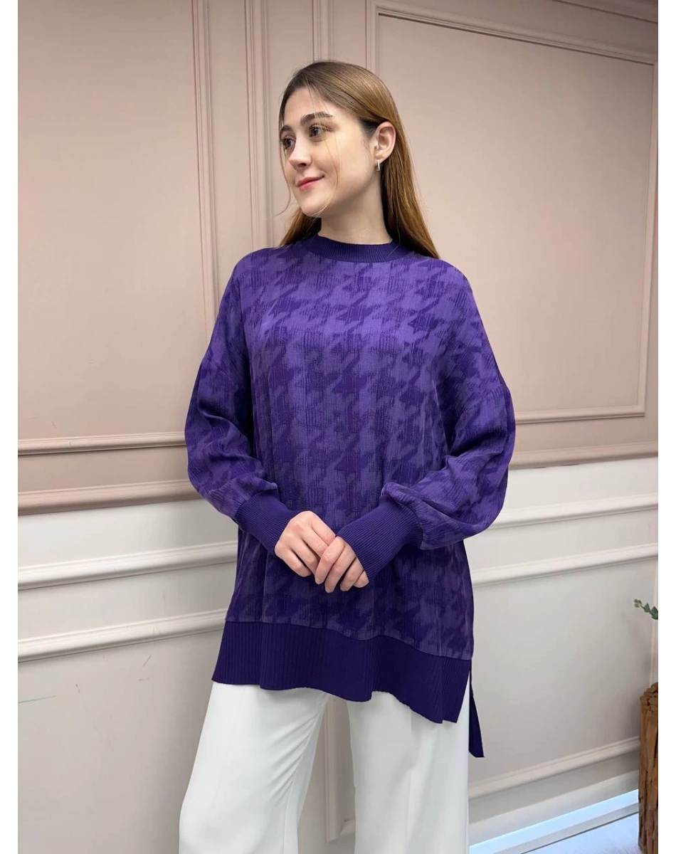 Nuss Triko 25Y3009 Mor Tunik