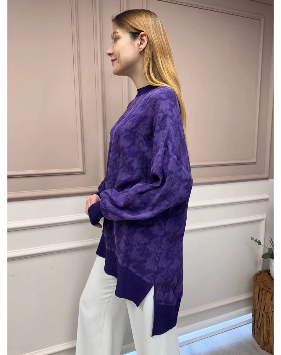 Nuss Triko 25Y3009 Mor Tunik