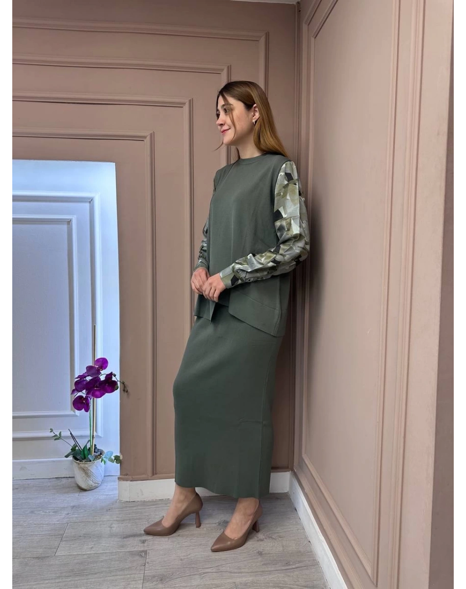 Nuss Triko 25Y3011 Haki Triko Takım