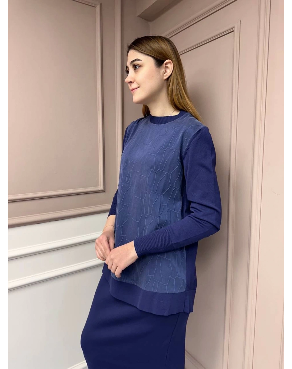 Nuss Triko 25Y3012 Lacivert Tunik