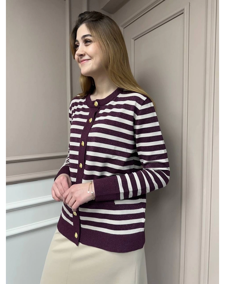 Nuss Triko 25Y306 Bordo Hırka