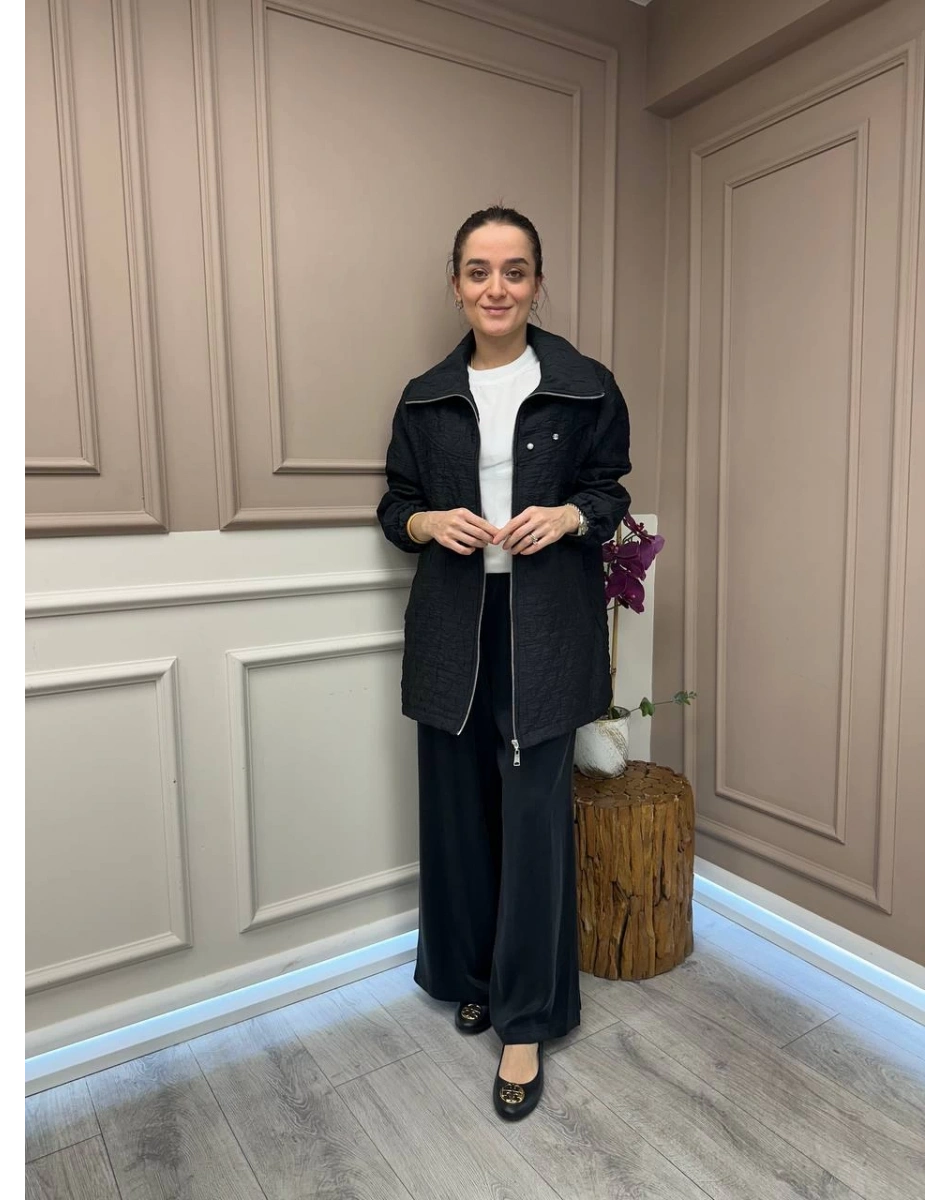 Nuss Triko 25Y6040 Siyah Kapitone Kap