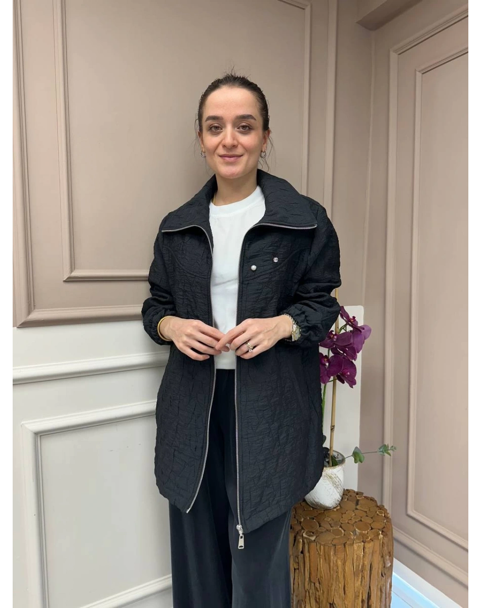 Nuss Triko 25Y6040 Siyah Kapitone Kap