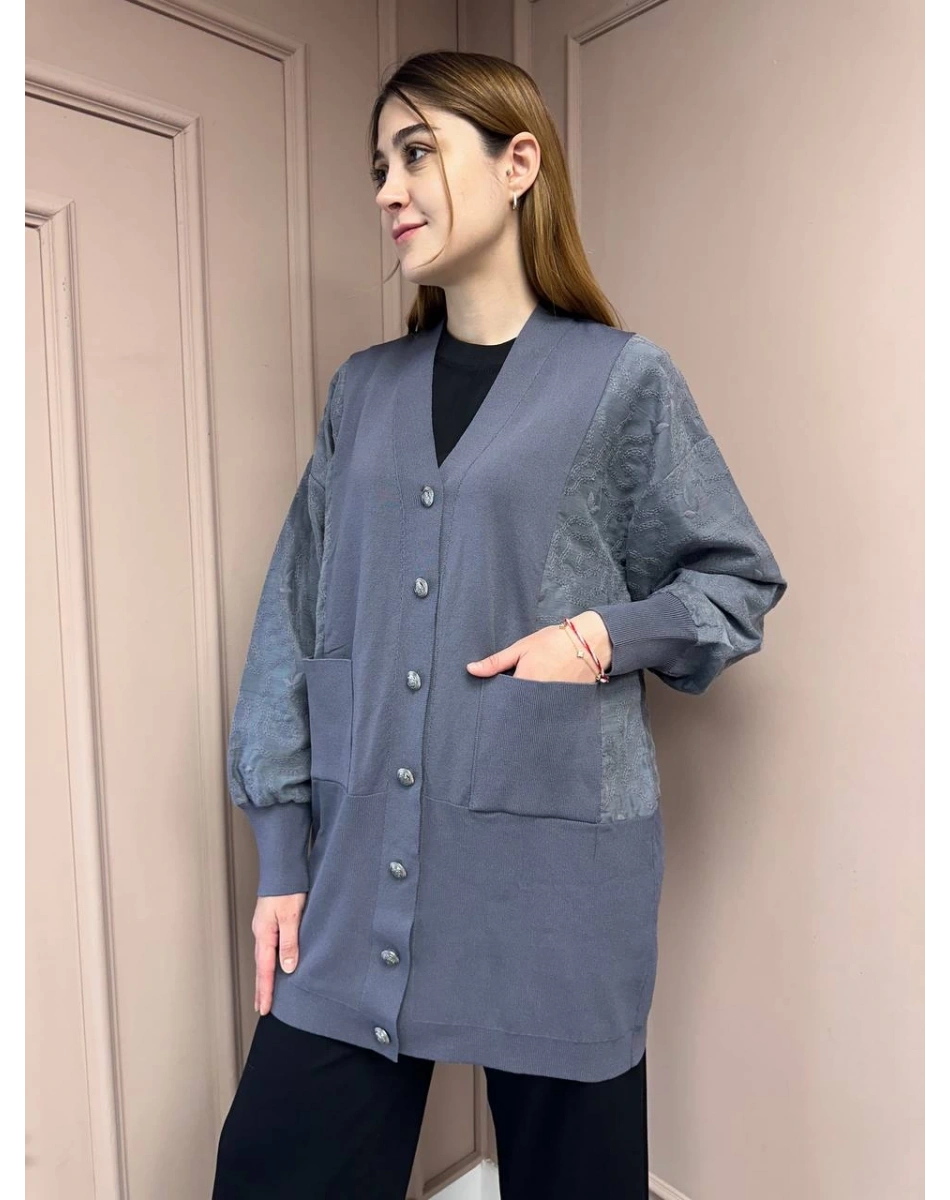 Nuss Triko 25Y6050 Antrasit Triko Hırka