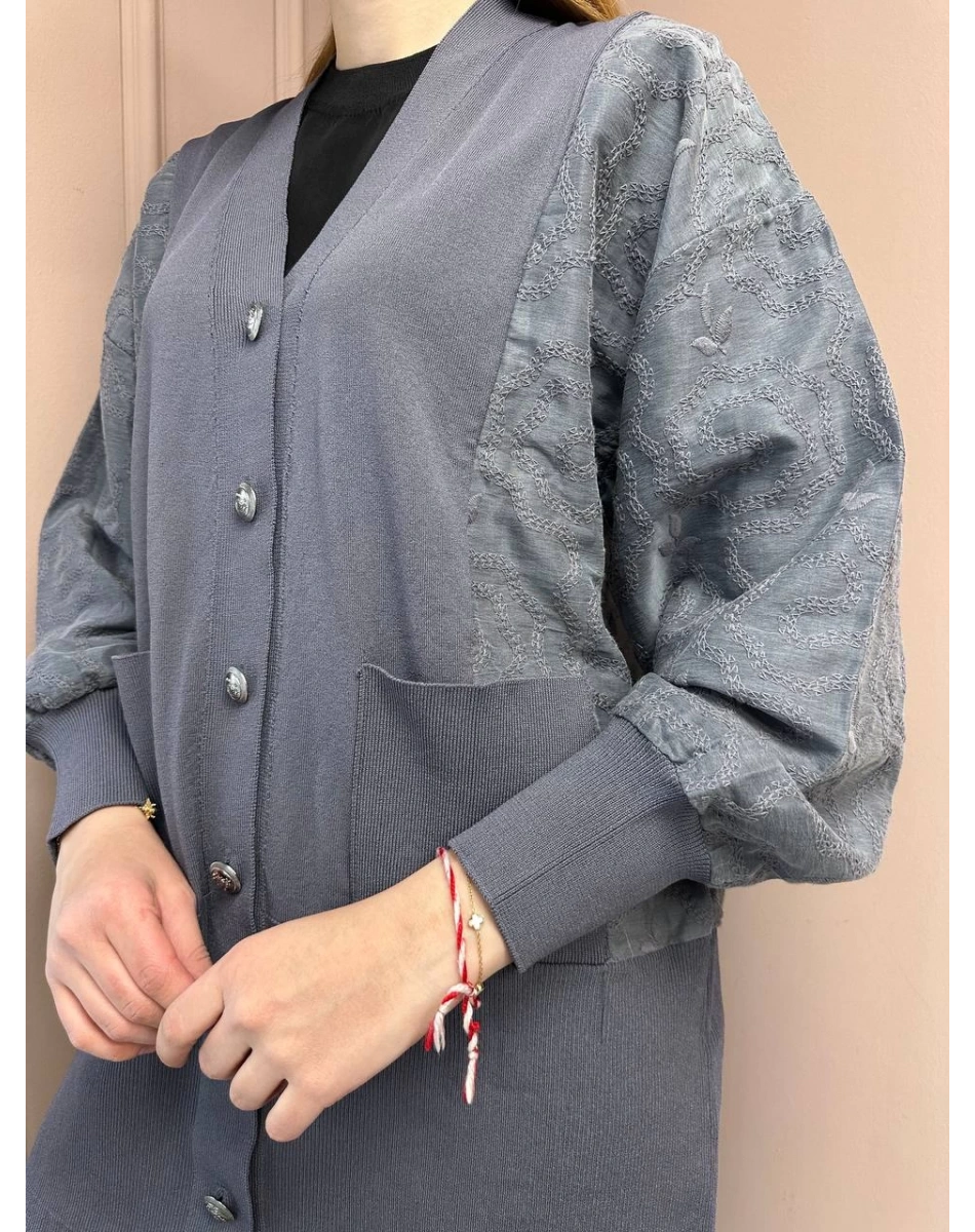 Nuss Triko 25Y6050 Antrasit Triko Hırka