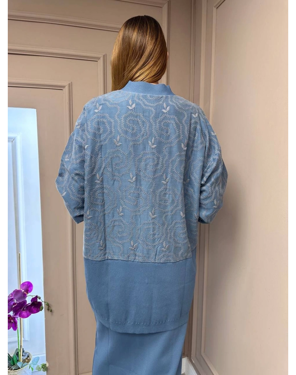 Nuss Triko 25Y6050 Mavi Triko Hırka