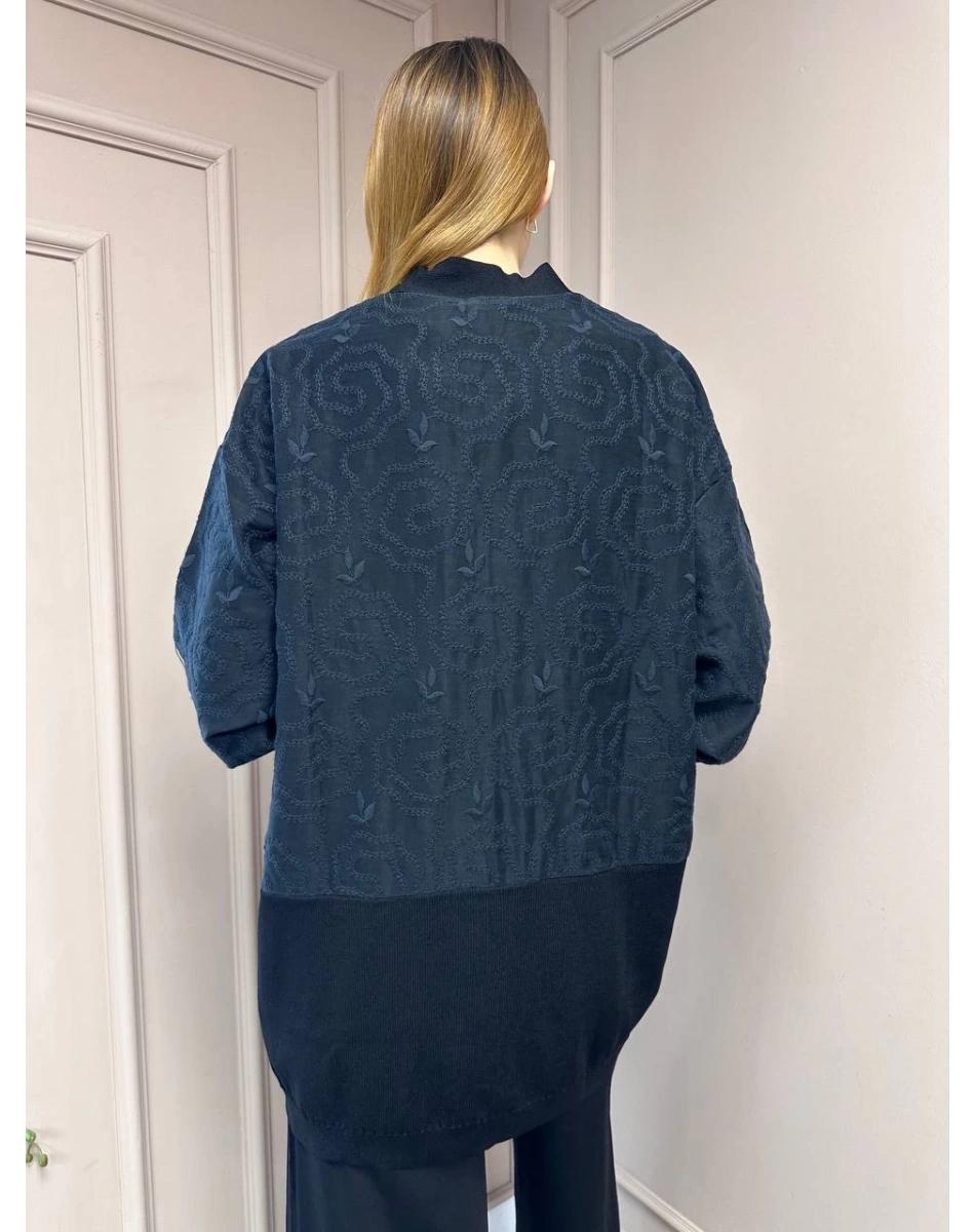 Nuss Triko 25Y6050 Siyah Triko Hırka