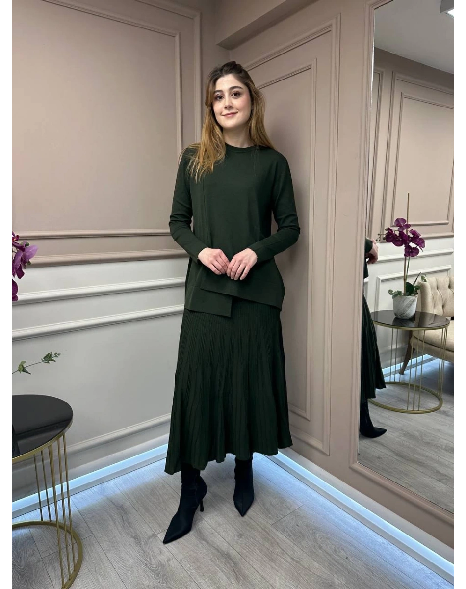 Nuss Triko 25Y703 Haki Triko İkili Takım