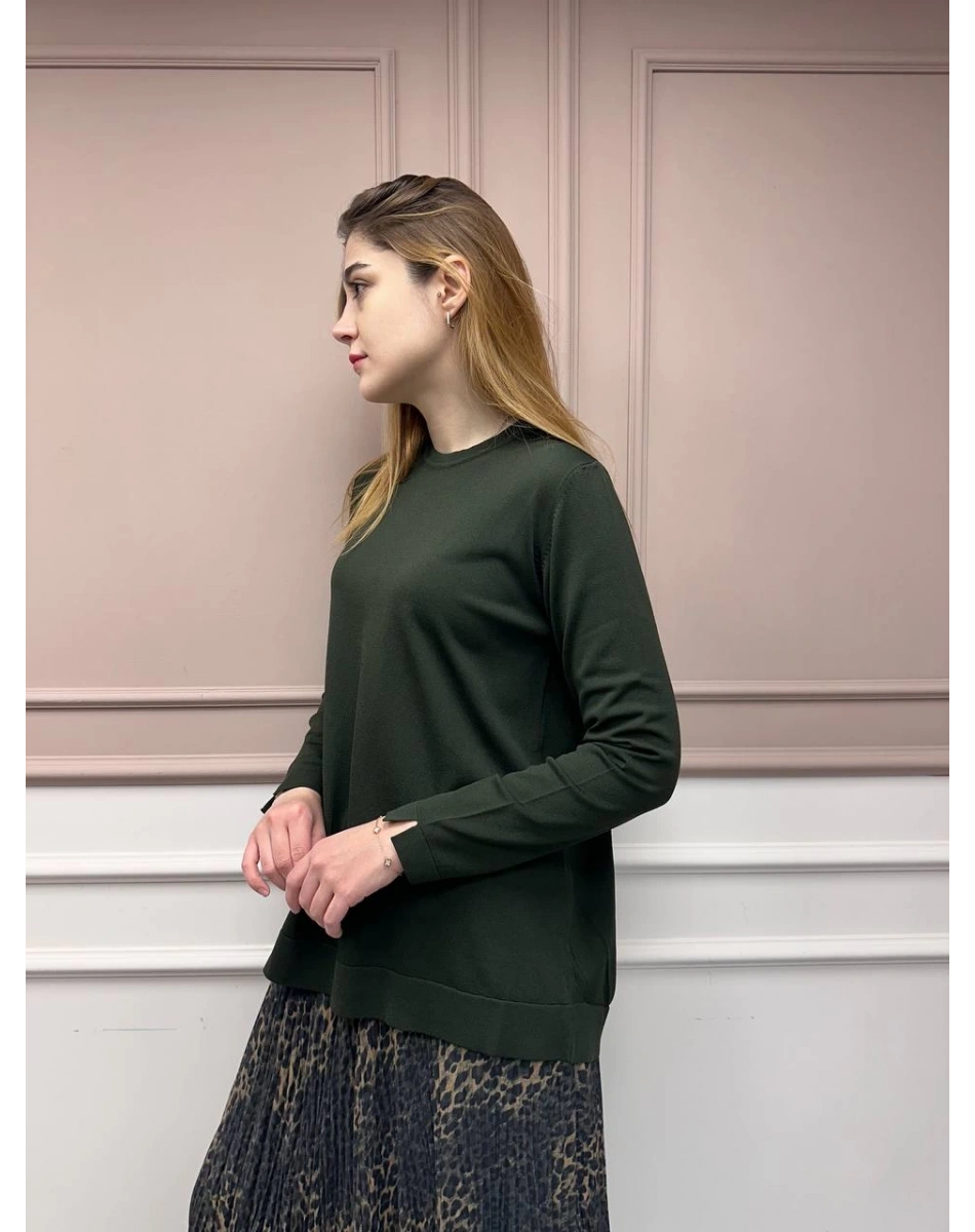 Nuss Triko 25Y902 Haki Önü Kısa Arkası Uzun Tunik