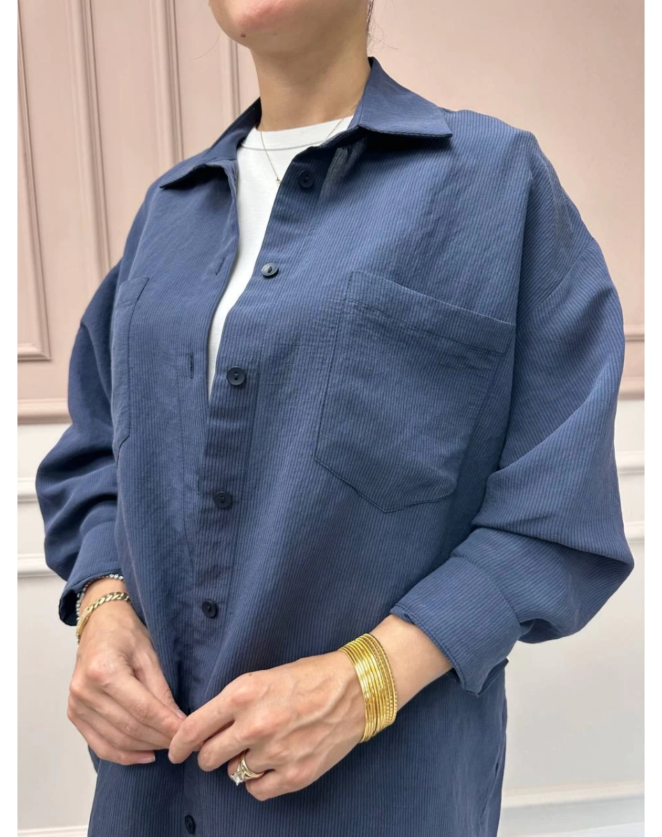 Nuss Triko 26K1021 Lacivert Cep Detaylı İkili Takım