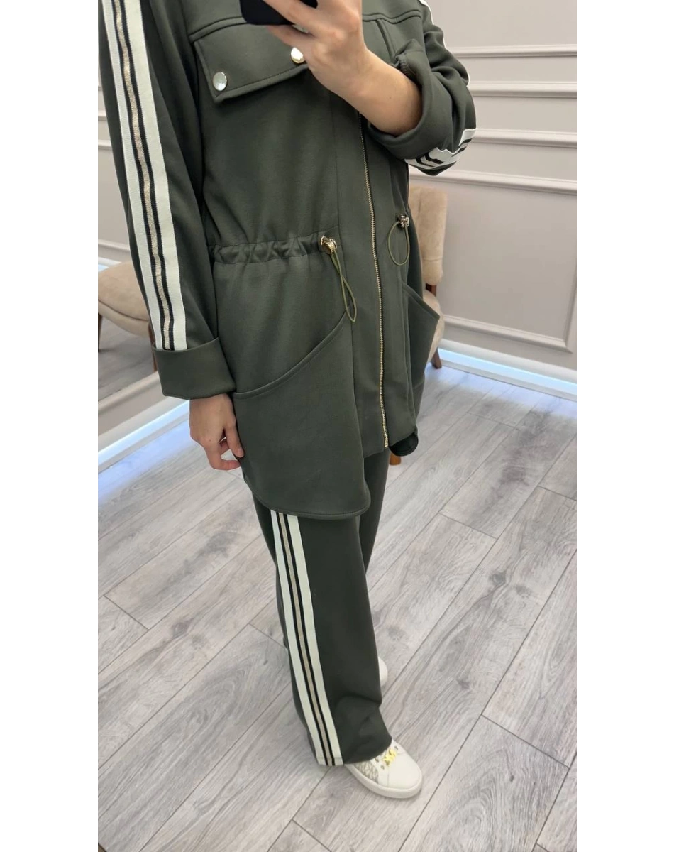 Nuss Triko 26K1043 Haki Fermuarlı Takım