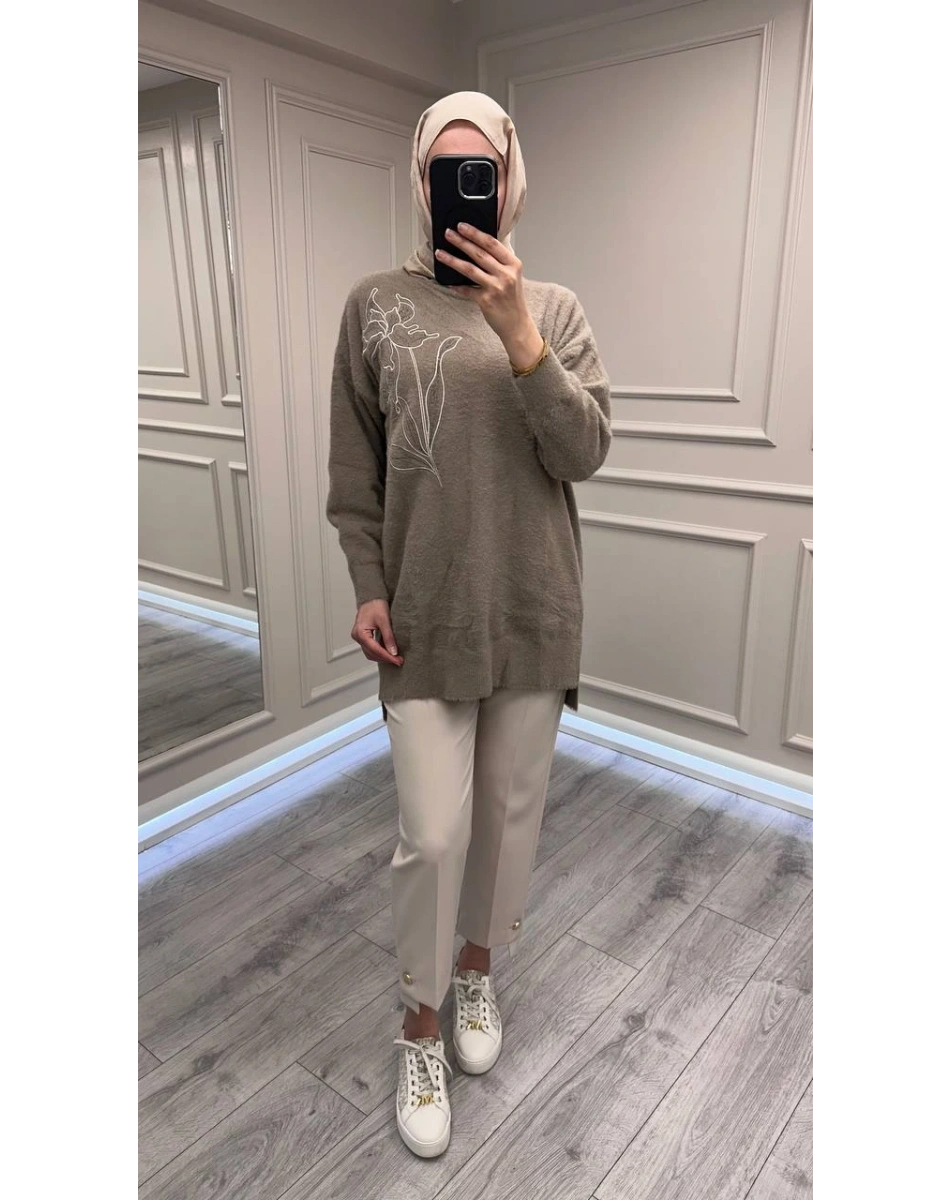 Nuss Triko 26K7004 Bej Angora Kazak