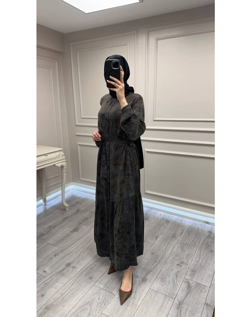 Nuss Triko 26Y2038 Kahve Elbise