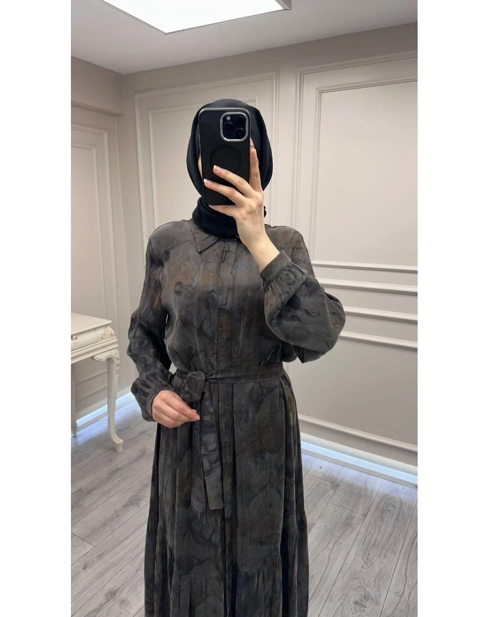 Nuss Triko 26Y2038 Kahve Elbise