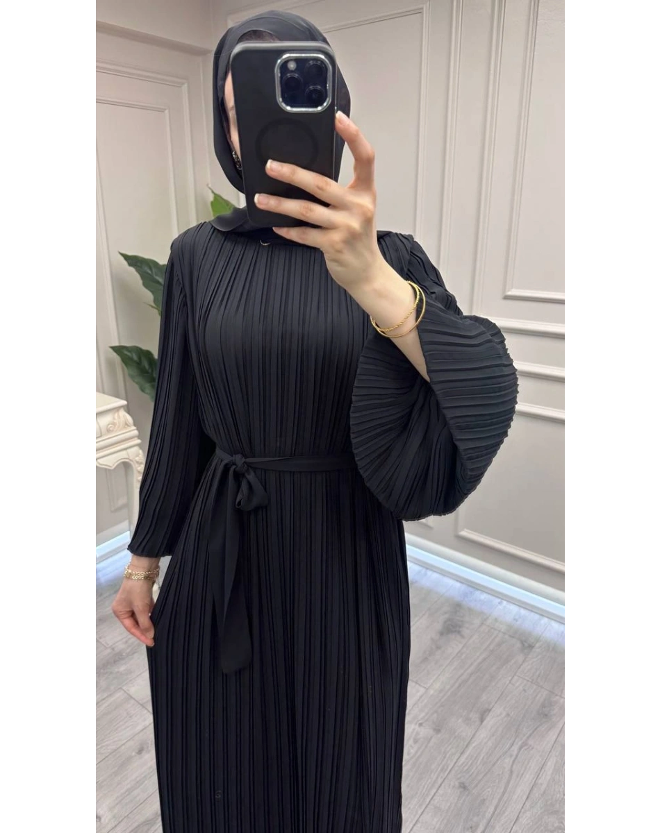 Nuss Triko 26Y2051 Siyah Elbise