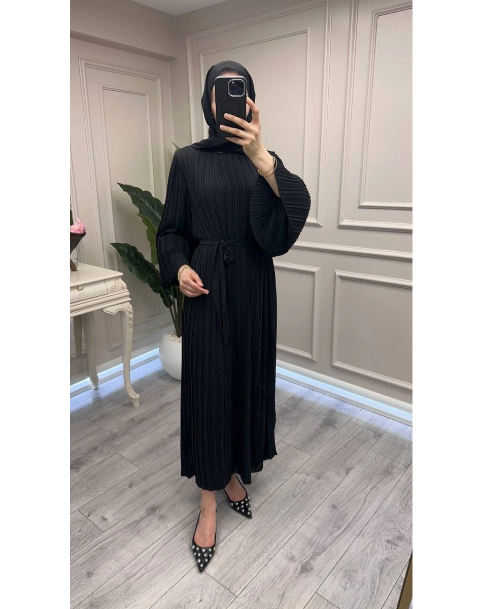 Nuss Triko 26Y2051 Siyah Elbise