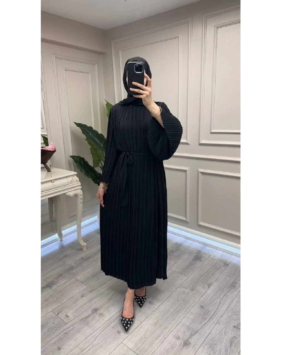 Nuss Triko 26Y2051 Siyah Elbise