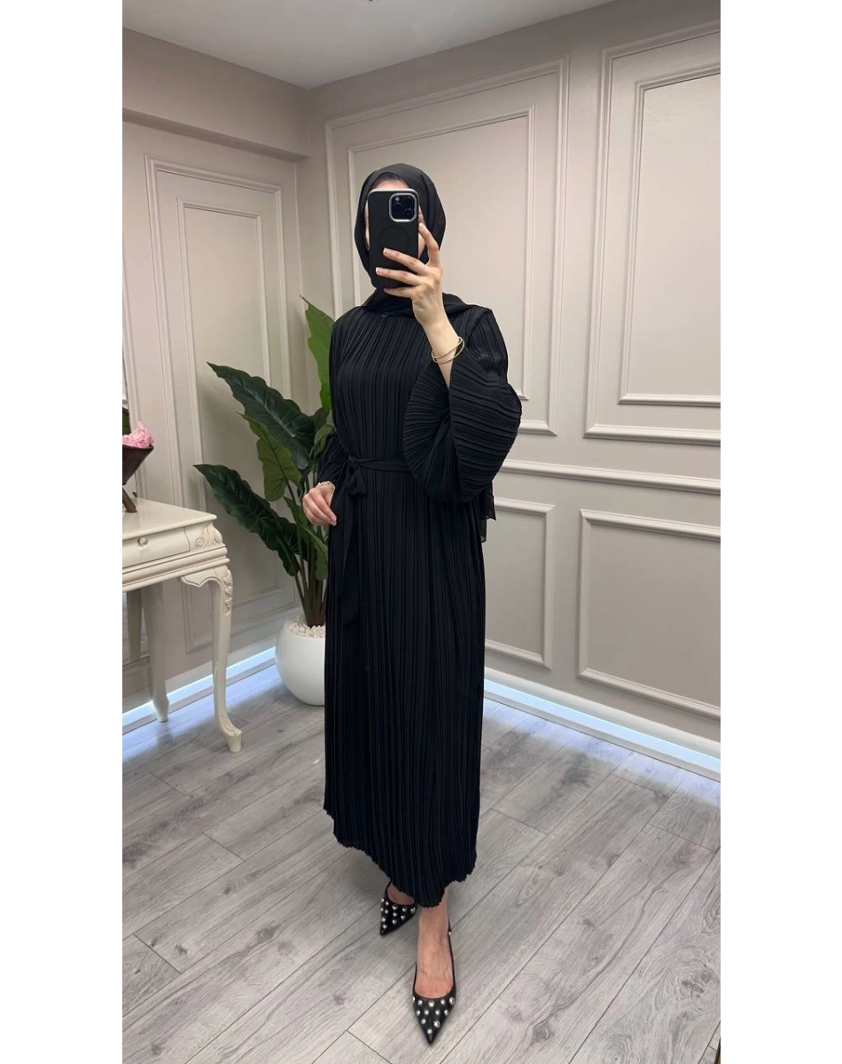 Nuss Triko 26Y2051 Siyah Elbise