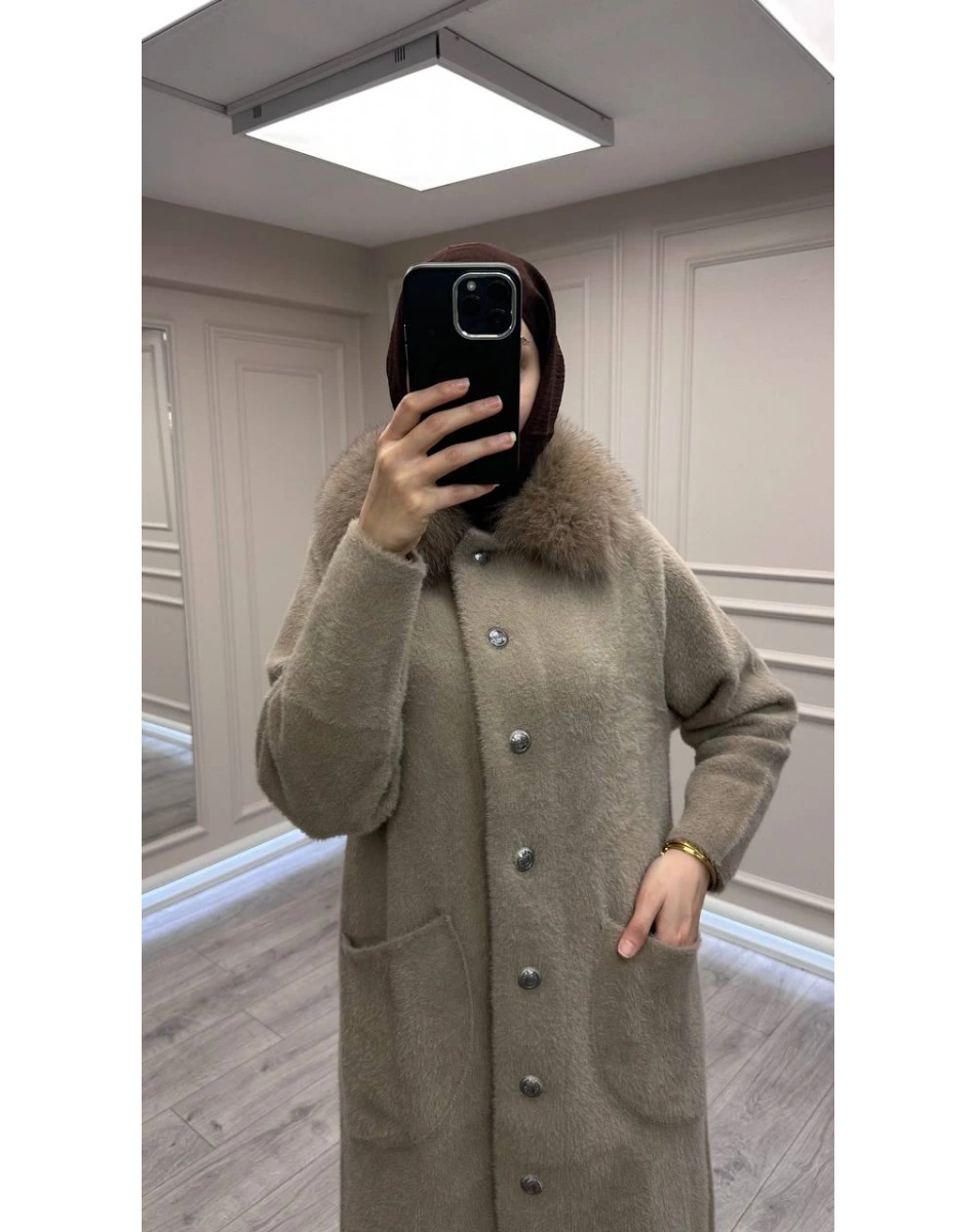 Nuss Triko NS-26K7011 Bej Angora Kaban