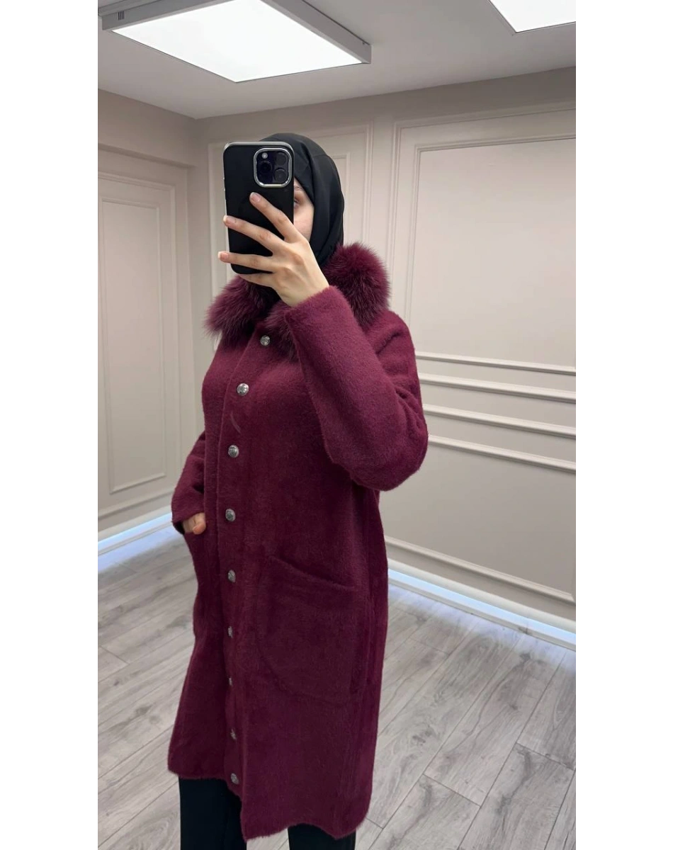 Nuss Triko NS-26K7011 Bordo Angora Kaban