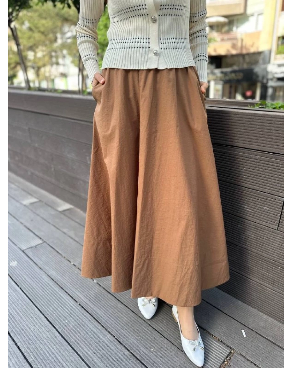 Qooq 24SS510 Camel Keti Etek