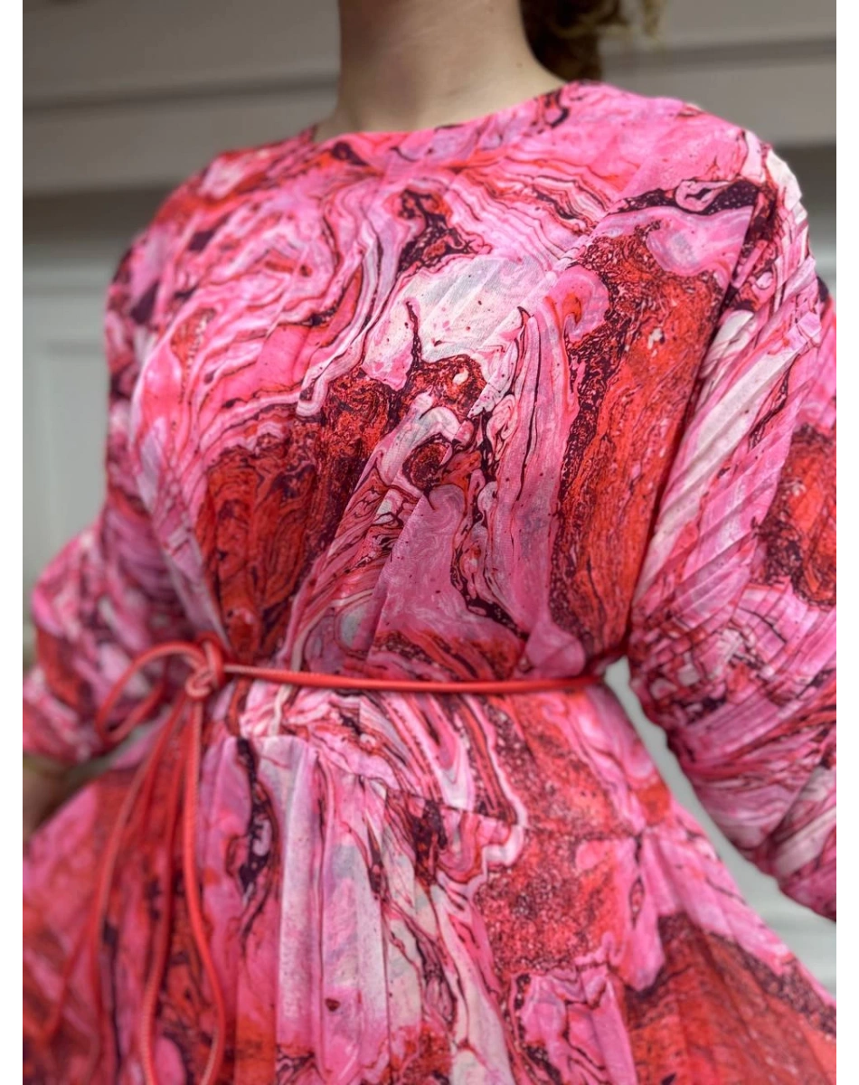 Senna 3008S23 Pembe Valse Elbise