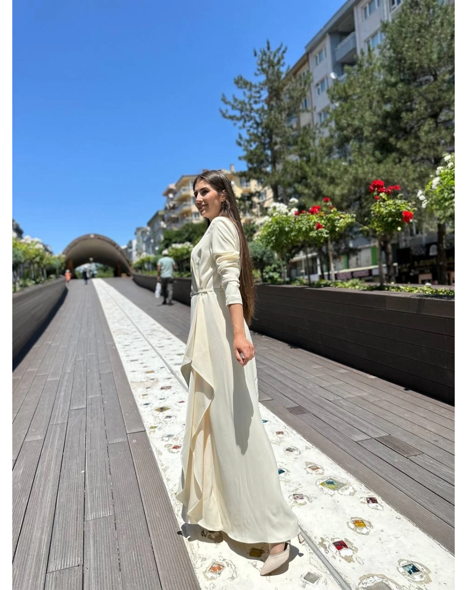 Senna 3009S23 Krem Fame Abiye