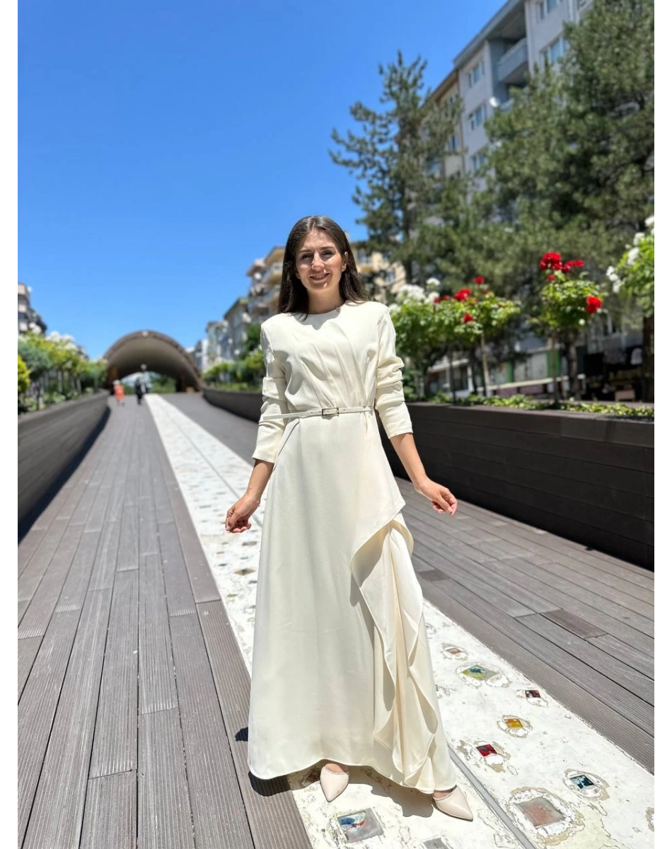 Senna 3009S23 Krem Fame Abiye