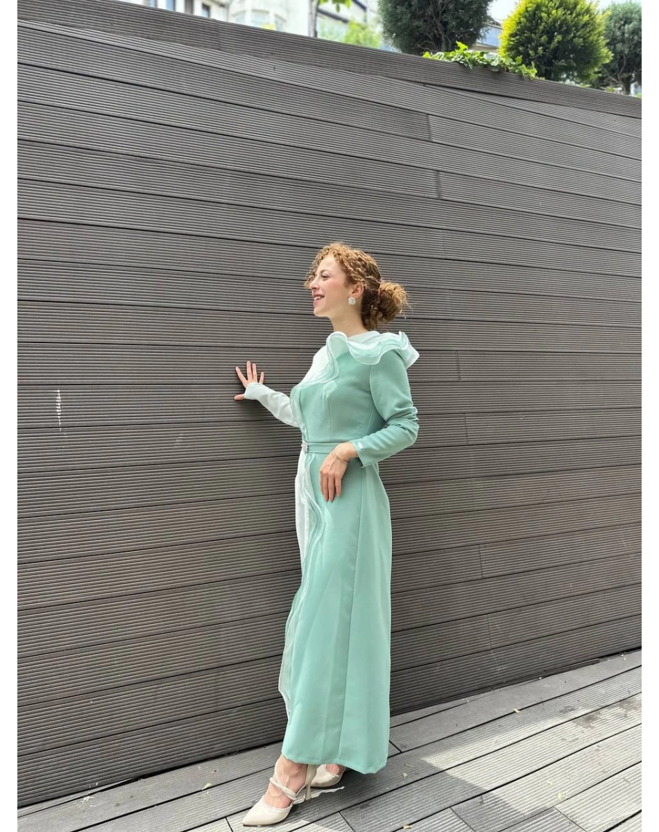 Senna 3012S23 Yeşil Jardin Abiye