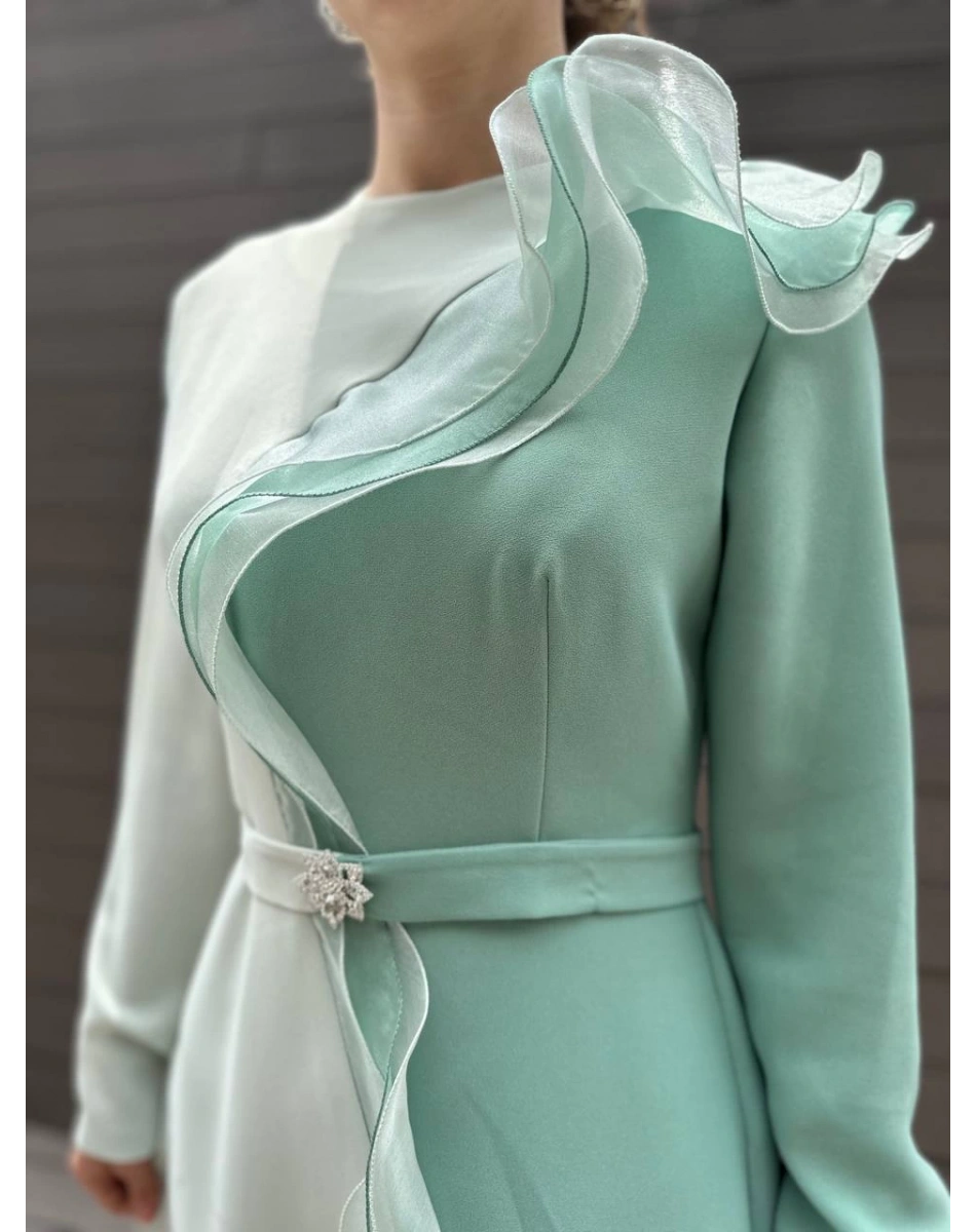 Senna 3012S23 Yeşil Jardin Abiye