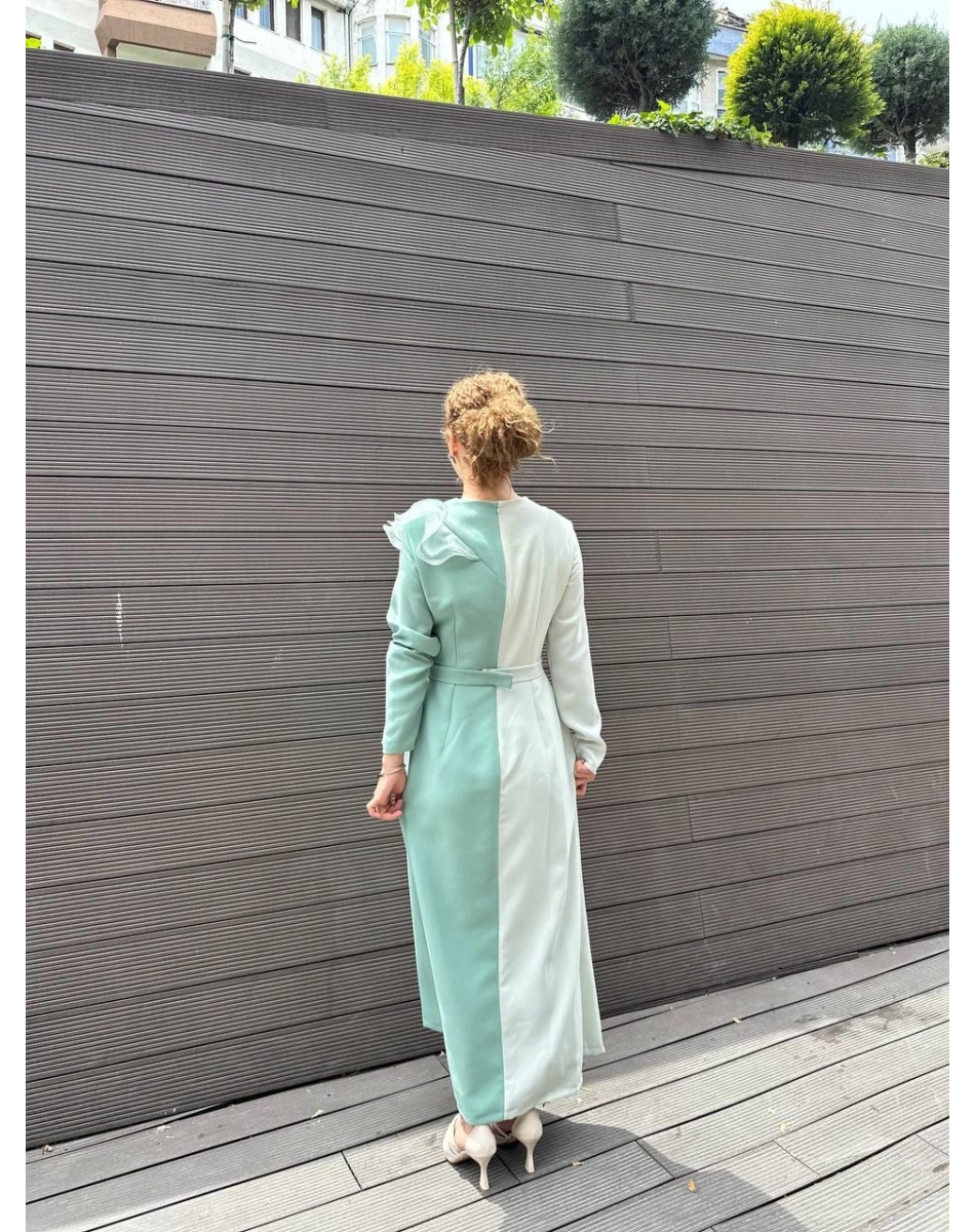 Senna 3012S23 Yeşil Jardin Abiye