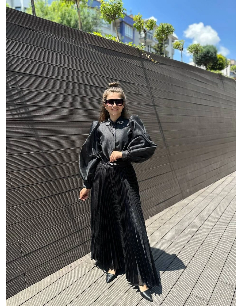 Senna 9009S23 Siyah Leaves Takım