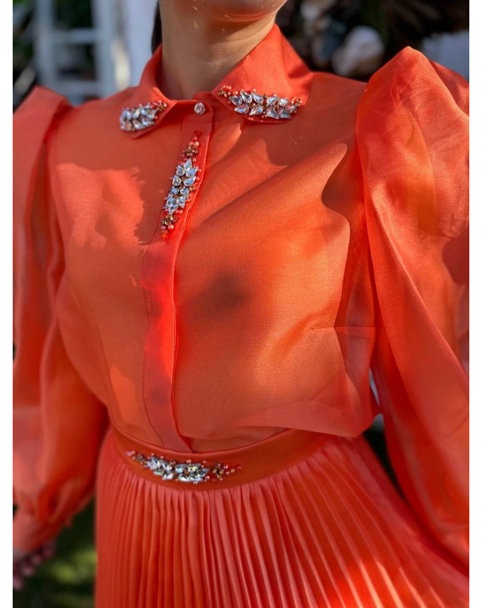 Senna 9009S23 Turuncu Leaves Takım