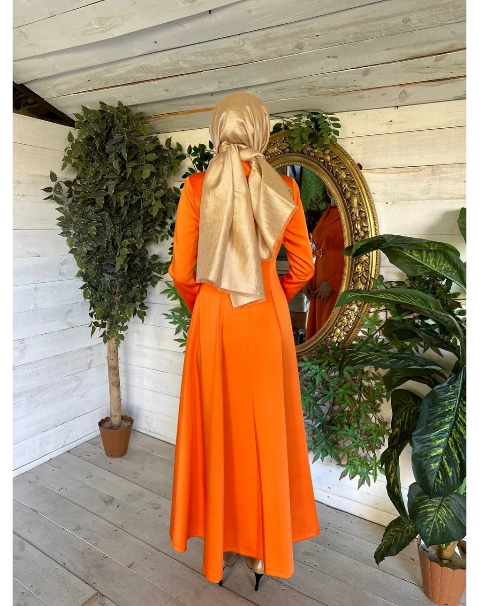 Senna SD24101030019 Turuncu Freesia Abiye