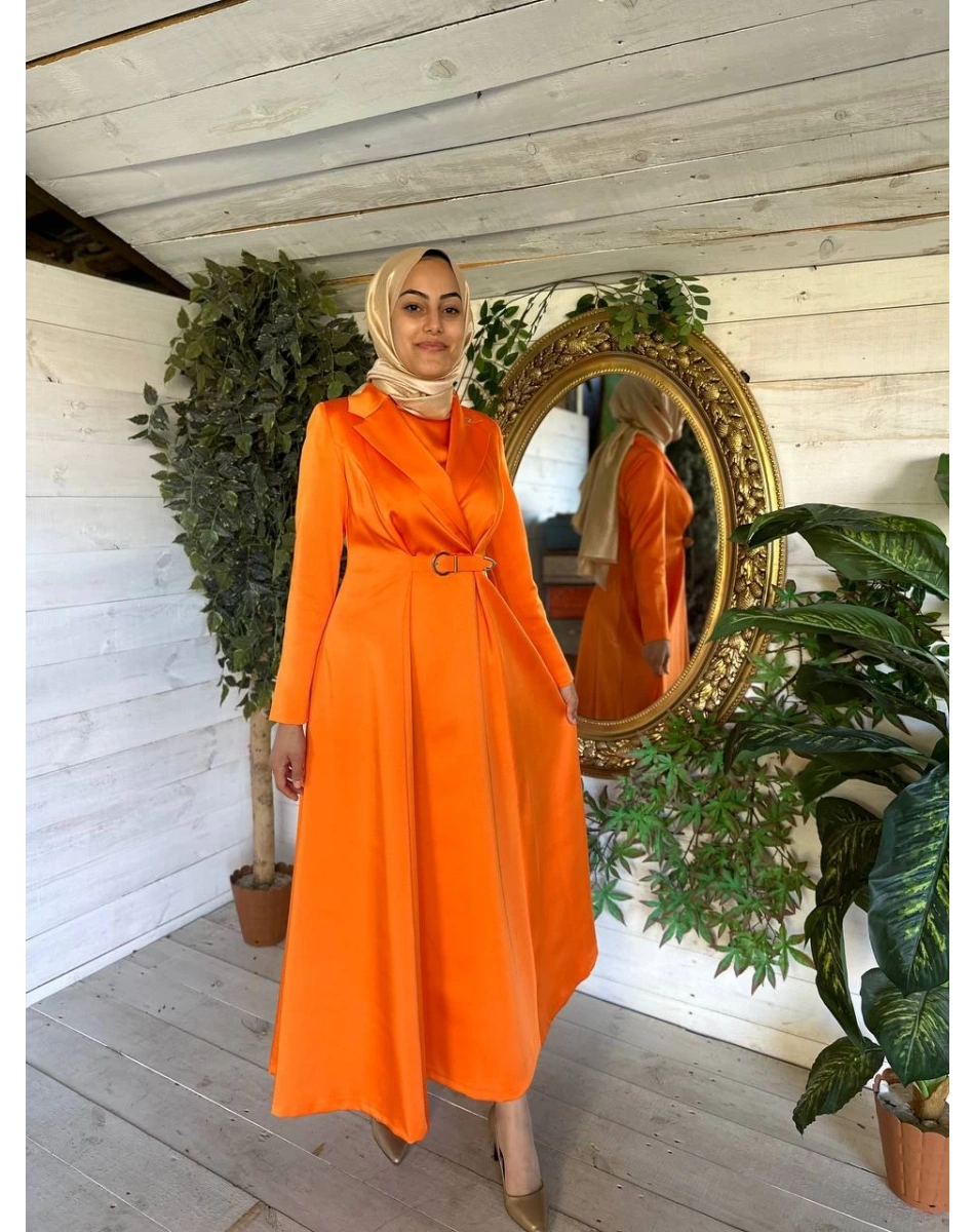 Senna SD24101030019 Turuncu Freesia Abiye