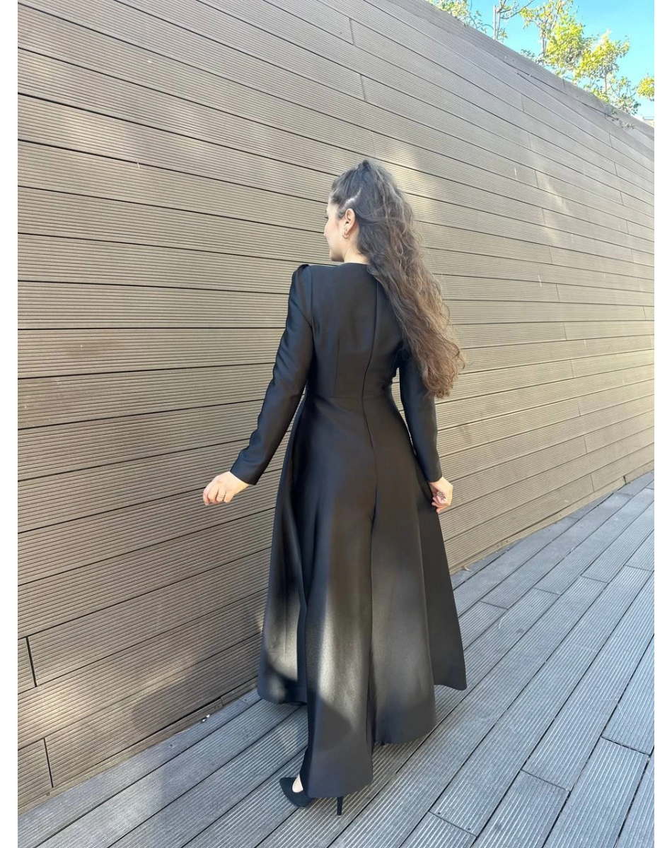 Senna SD241041030003 Siyah Pulice Abiye