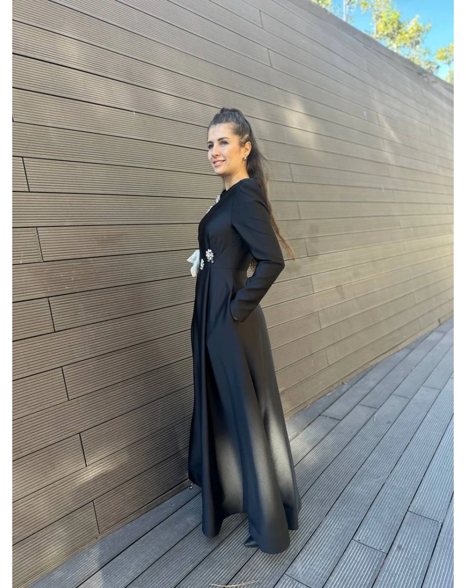 Senna SD241041030003 Siyah Pulice Abiye