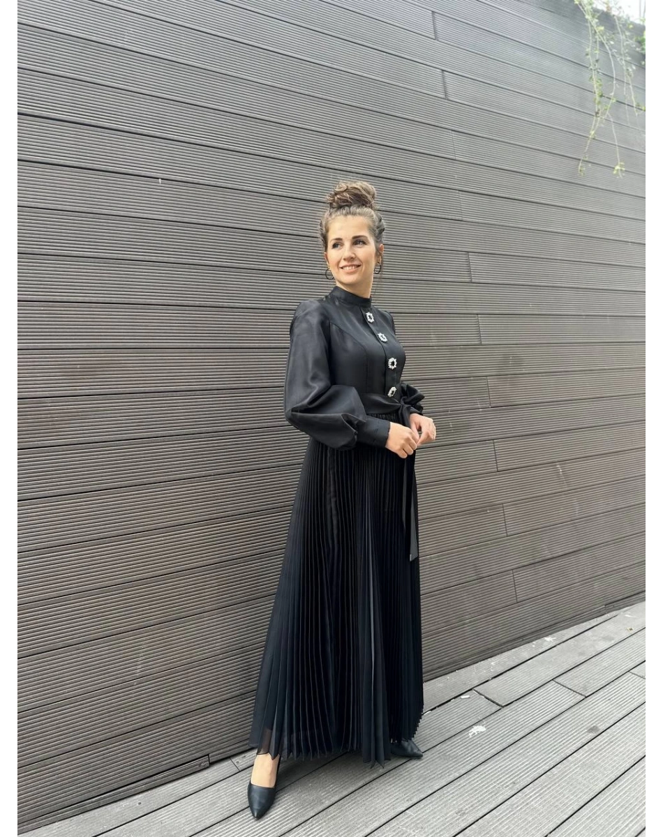 Senna SD241041030005 Siyah Latina Abiye