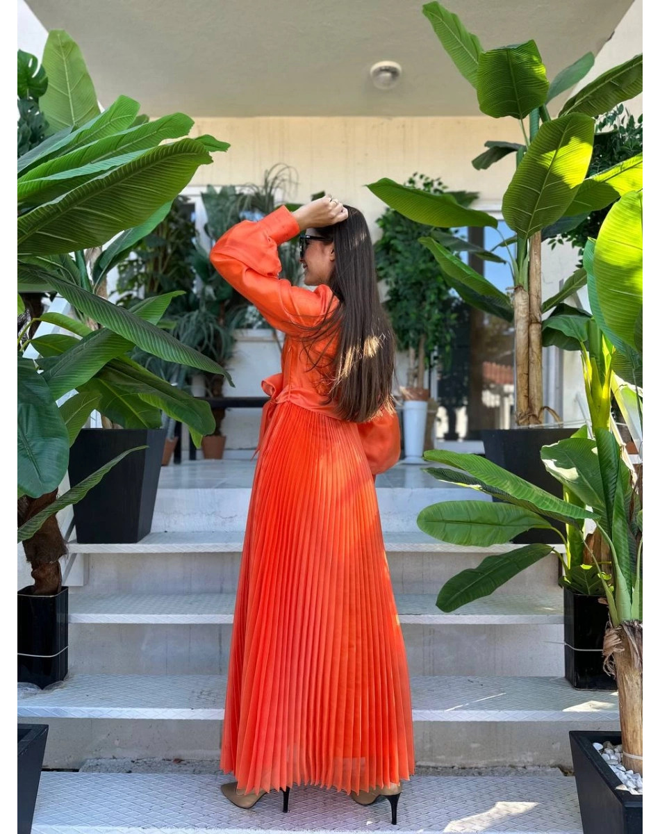 Senna SD241041030005 Turuncu Latina Abiye