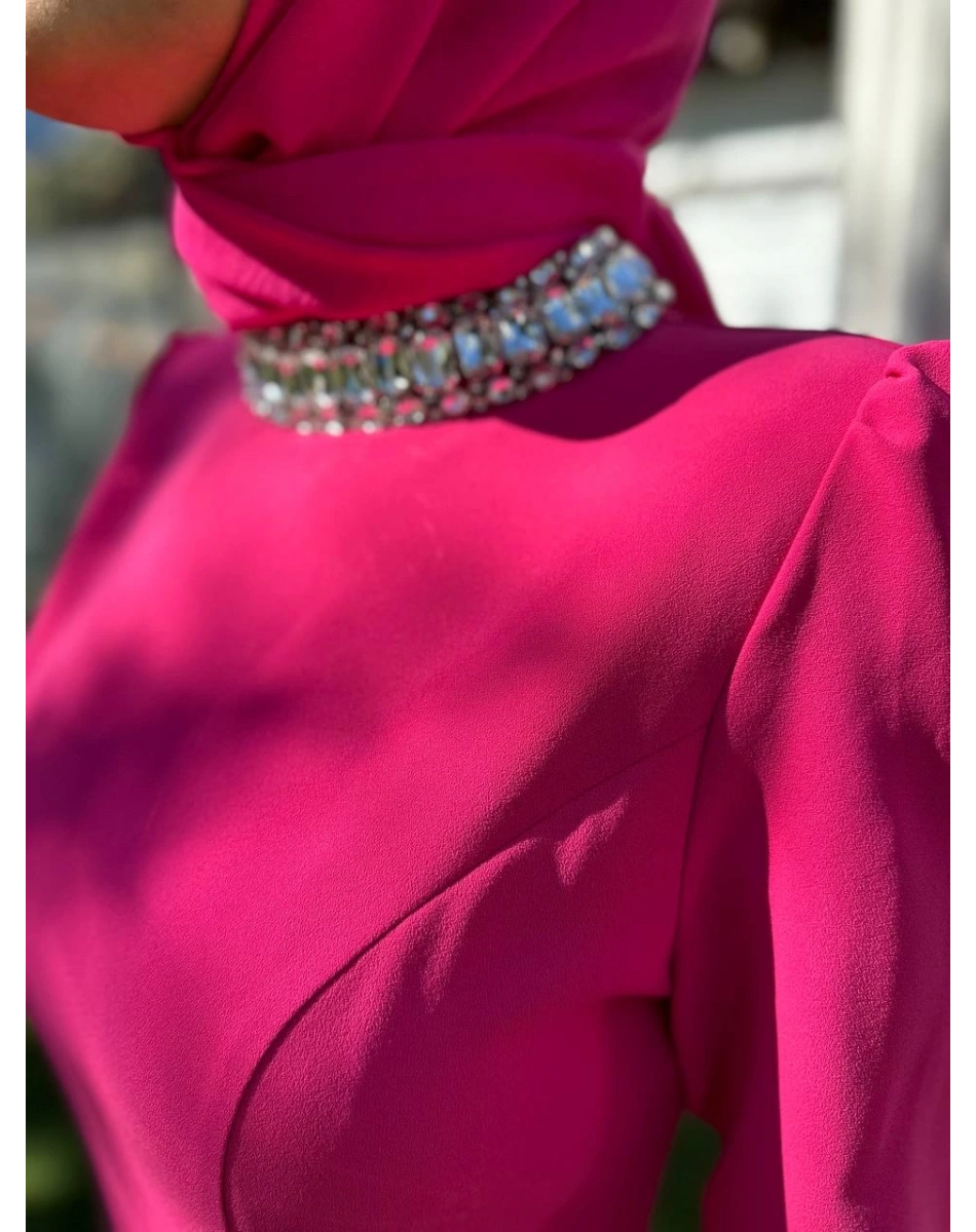 Senna SD241041030015 Fuşya Adel Abiye