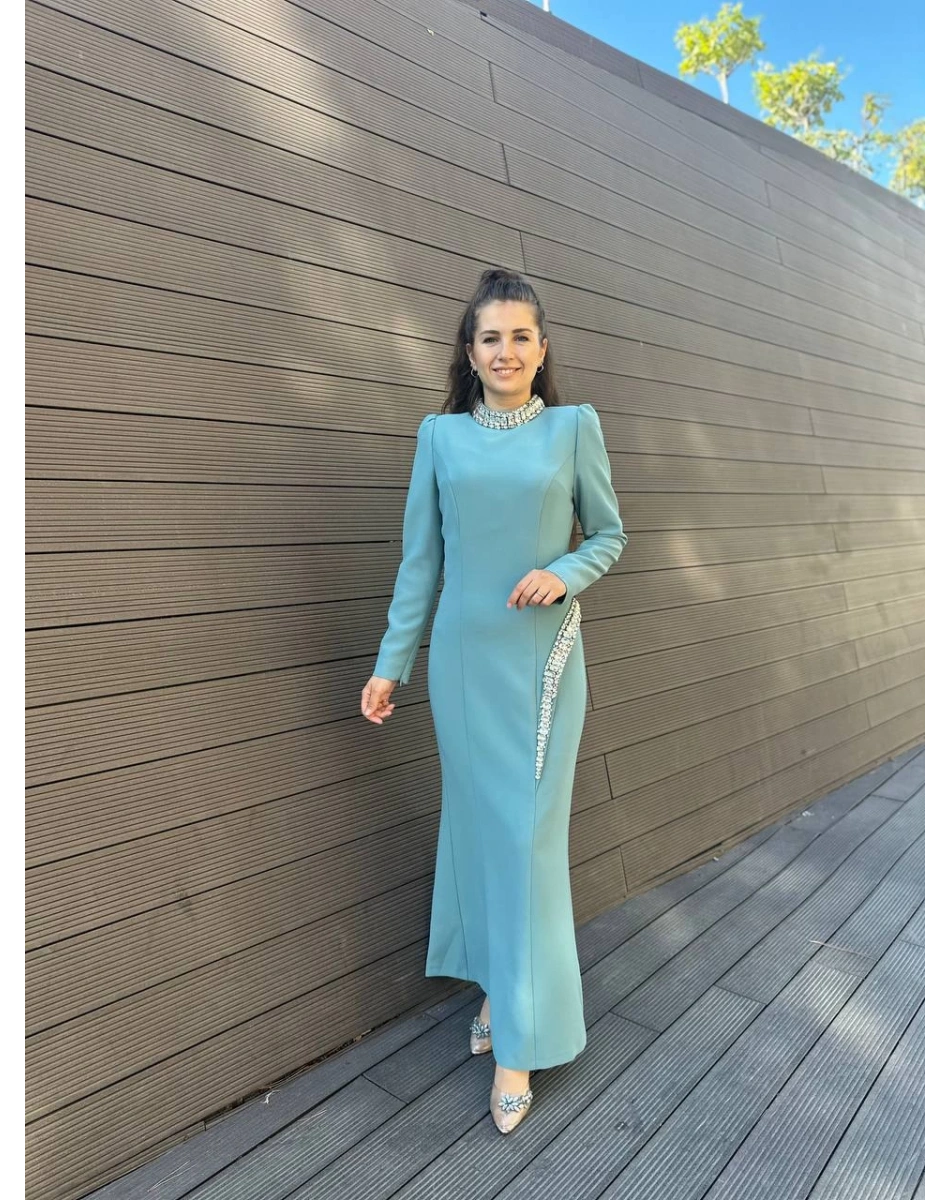 Senna SD241041030015 Yeşil Adel Abiye