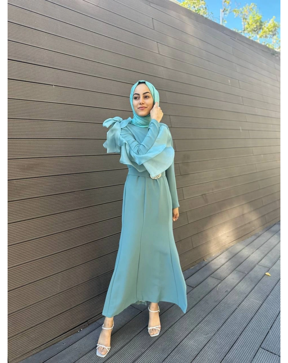 Senna SD241041030017 Yeşil Gloria Abiye