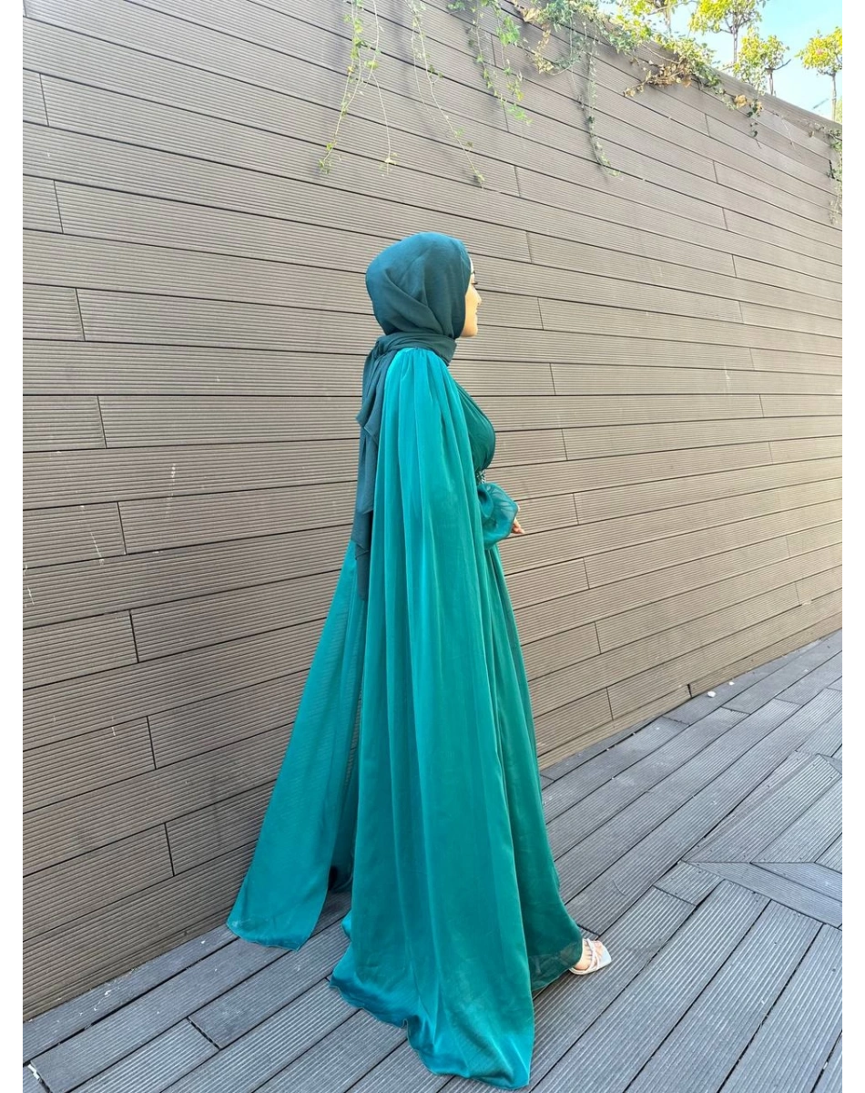 Senna SD241041030032 Zümrüt Valez Abiye