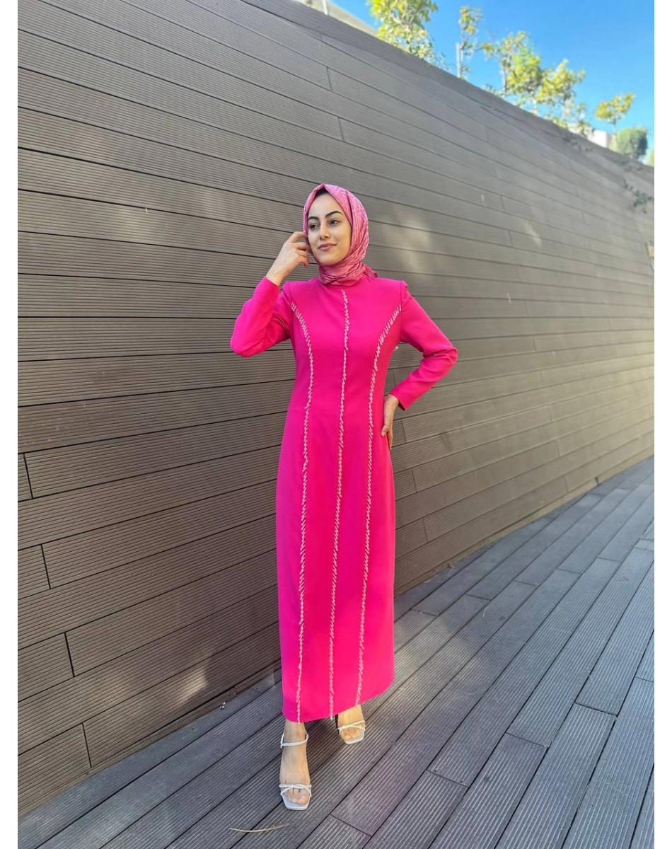 Senna SD241041030037 Fuşya Milera Abiye