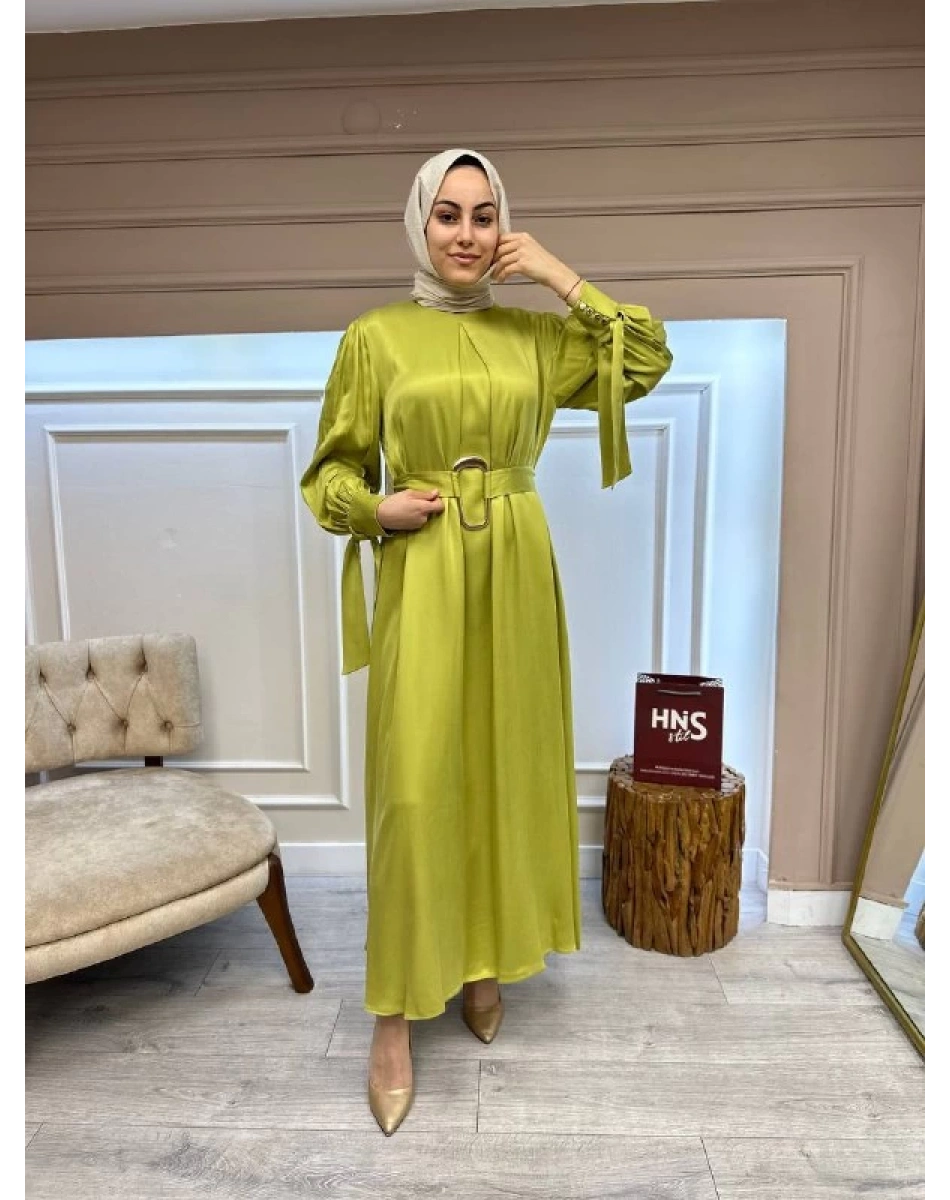 Senna SD241041030045 Fıstık Yeşili Annabel Abiye