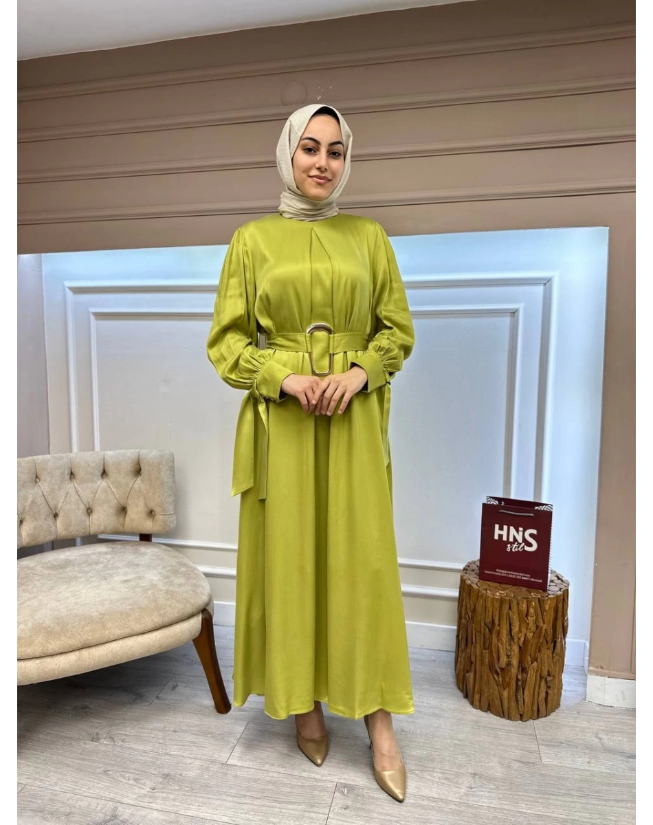 Senna SD241041030045 Fıstık Yeşili Annabel Abiye