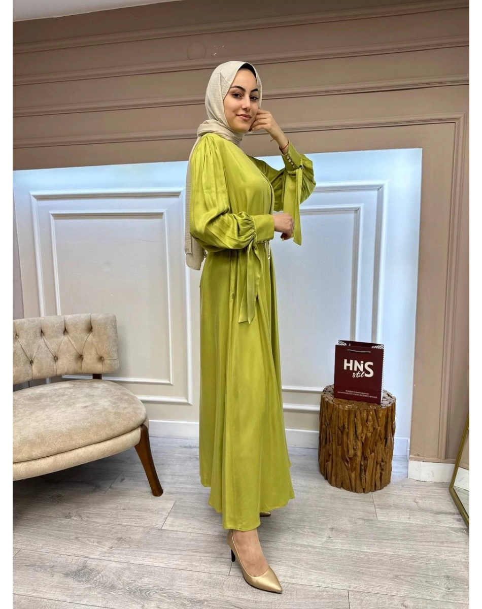 Senna SD241041030045 Fıstık Yeşili Annabel Abiye